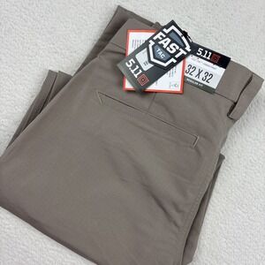 NEW 5.11 TACTICAL Fast-Tac Urban Pants Mens Size 32/32 Khaki Tan Ripstop Cargo